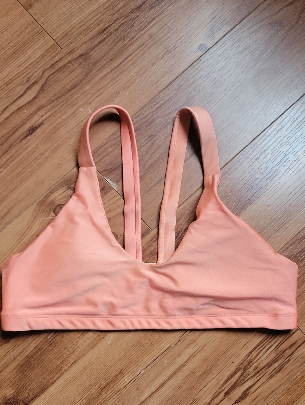 Peach Double-Strap Bikini Top - Unbranded